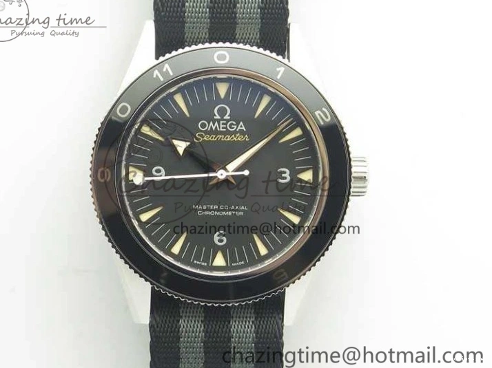 0131 EasyCare Seamaster 300 “Spectre” Limited Edition VSF 1:1 Best Edition On “007” Nato Strap A8400 Super Clone 8075